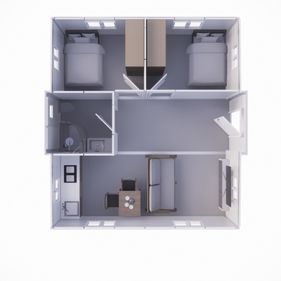 20 Foot Modular  Safe and Low Carbon Chinese Made Mobile Scalable and ultra Cheap Prefabricated Container Houses
