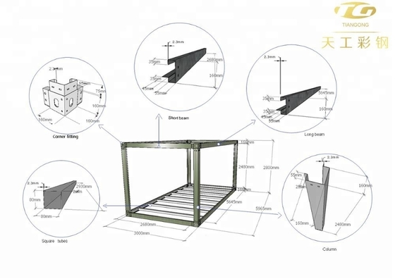 20ft 40ft Prefabricated Combined Container House Modular Office