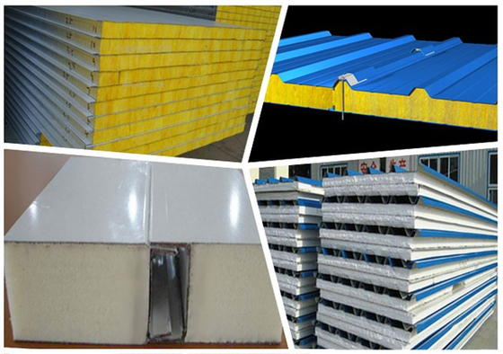 New Lowes Metal Roofing Cost Insulated Pu/eps/rock Wall Panels Sandwich Panels