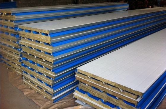 Color Steel Insulated EPS/Rock Wool Roof Sandwich Panels Price