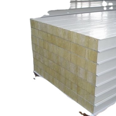 Color Steel Customized Rock Wool Sandwich Panels for Roof and Wall