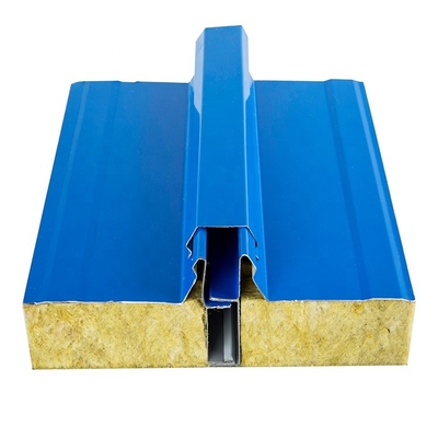 Color Steel Customized Rock Wool Sandwich Panels for Roof and Wall