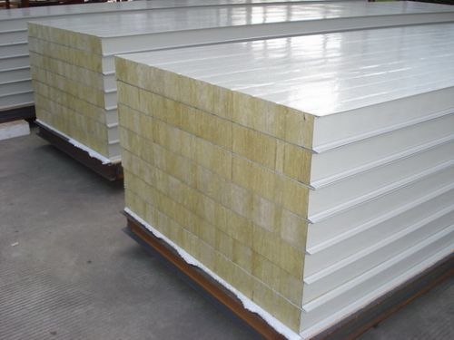 Color Steel Customized Rock Wool Sandwich Panels for Roof and Wall