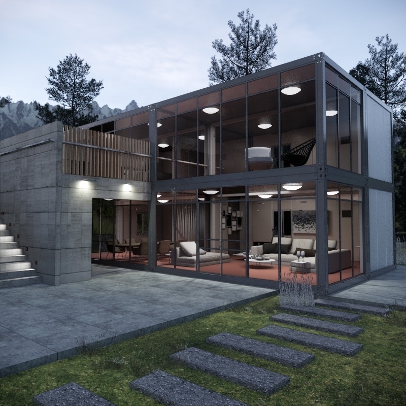 Modern Luxury 20ft 40ft Flat Pack Container House Casas Prefabricated Home Modular Prefab House for Sale